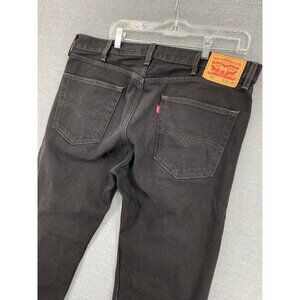 Levi's 505 Jeans Mens 38x32 Black Straight Leg Denim Pants